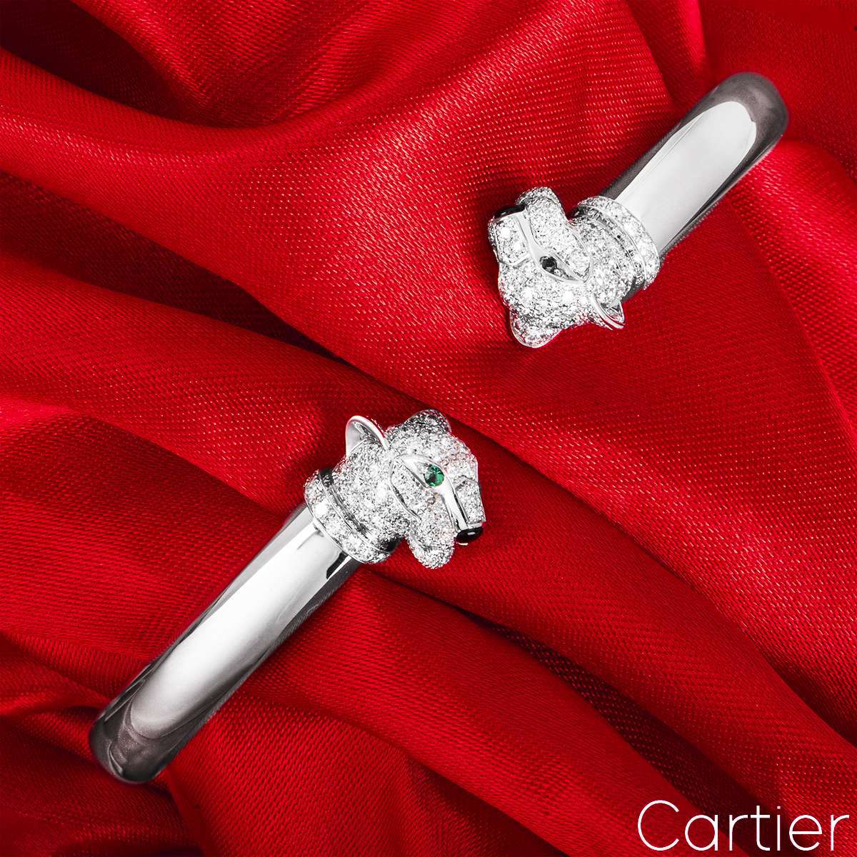 Cartier White Gold Panthère de Cartier Bracelet Size 19 N6706219
